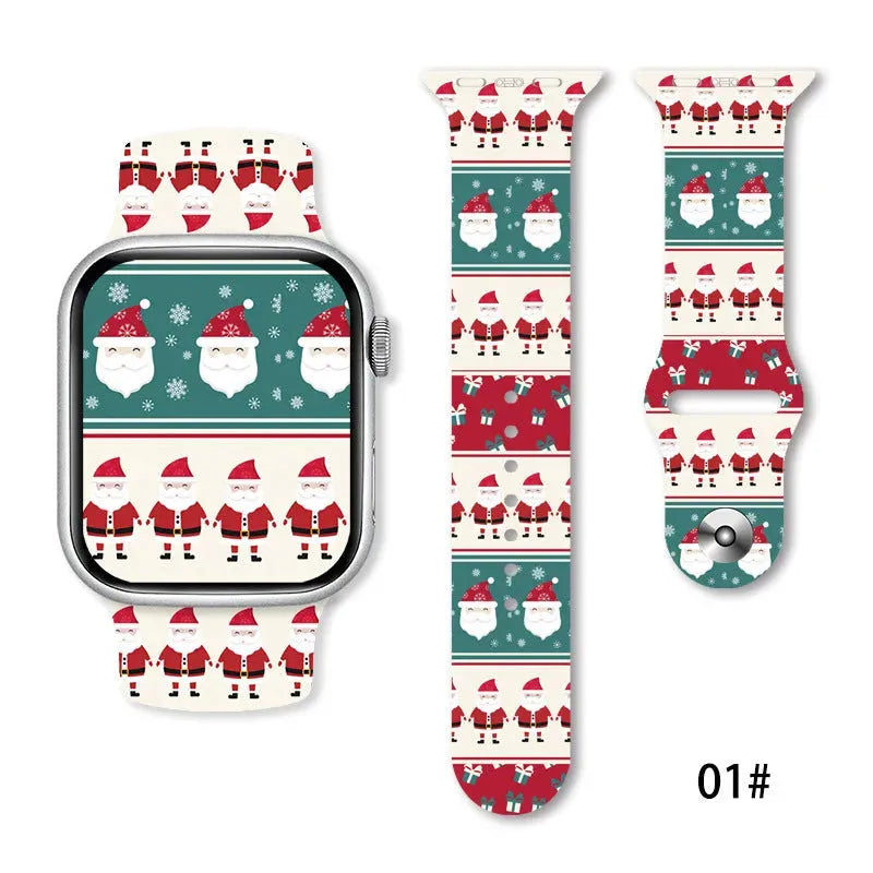 Christmas Silicone Strap Printing Suitable - Bellarte Enchanté Christmas Silicone Strap Printing Suitable
